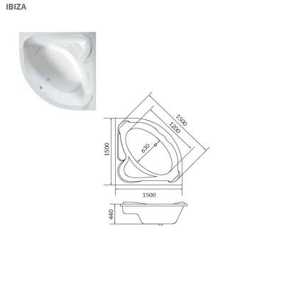 Акриловая ванна Marka One Ibiza 150x150